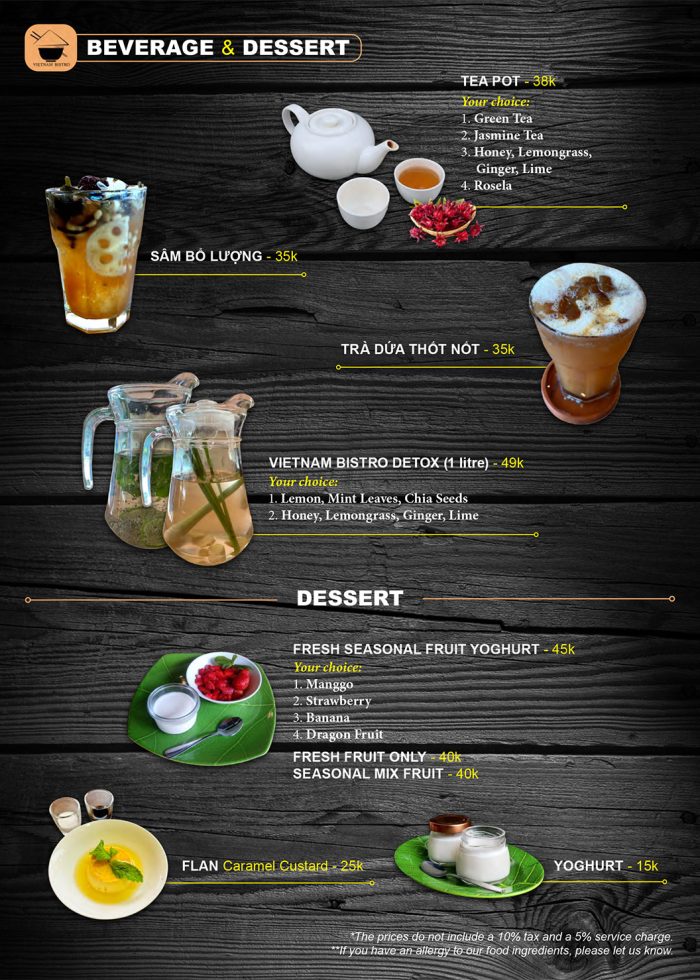 Beverages & Desserts